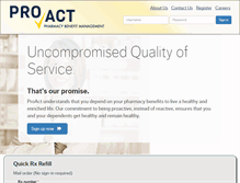Tablet Screenshot of proactpharmacyservices.com